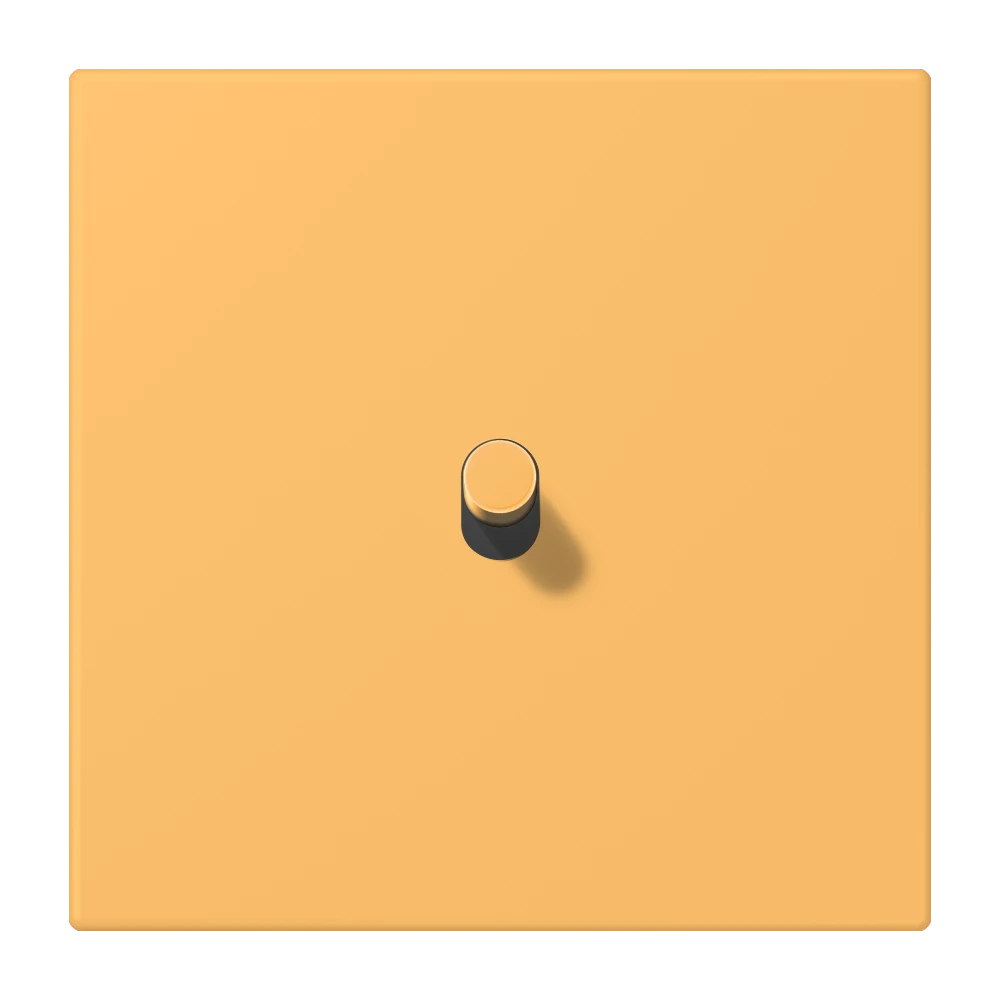 Centre plate with toggle lever "cylinder", 1 toggle lever, ocre jaune clair (4320L)