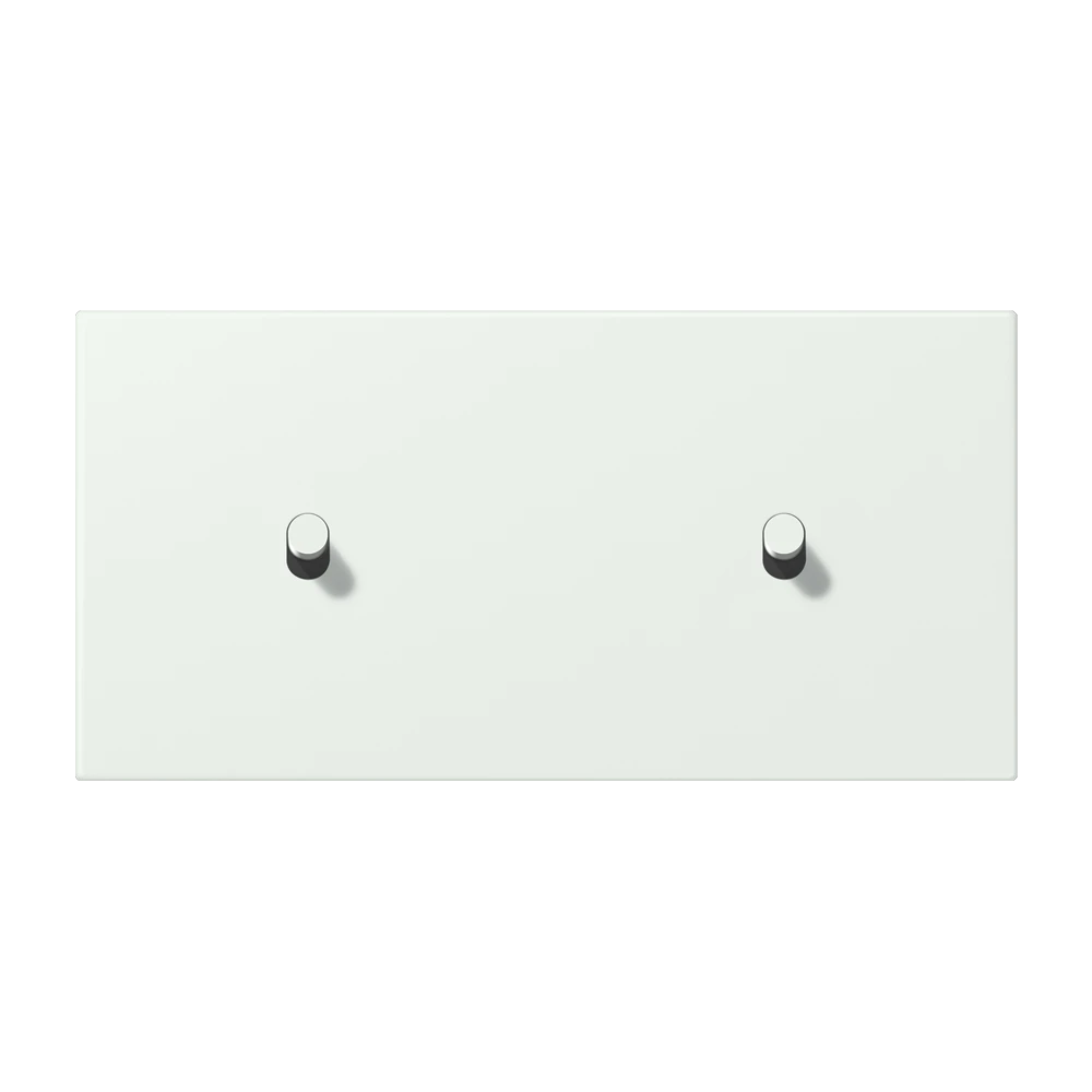 Centre plate with toggle lever "cylinder", 2 x 1 toggle lever, outremer gris (32024)