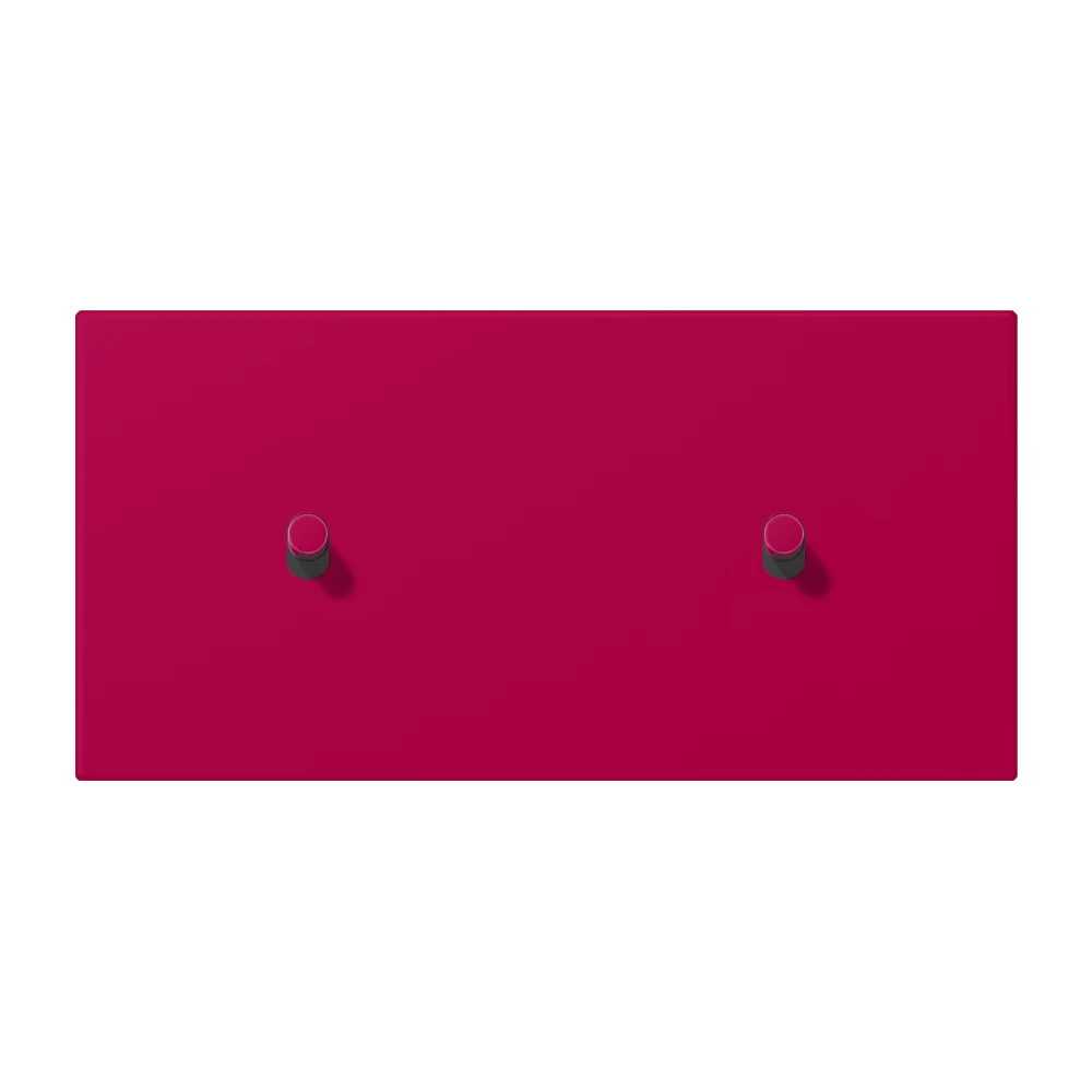 Centre plate with toggle lever "cylinder", 2 x 1 toggle lever, rouge rubia (32101)