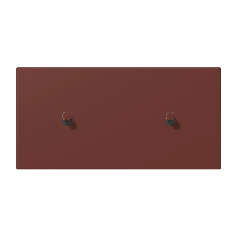Centre plate with toggle lever "cylinder", 2 x 1 toggle lever, terre sienne brûlée 31 (32120)