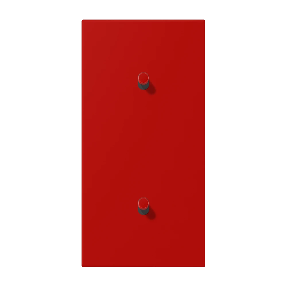 Centre plate with toggle lever "cylinder", 2 x 1 toggle lever, rouge vermillon 31 (32090)