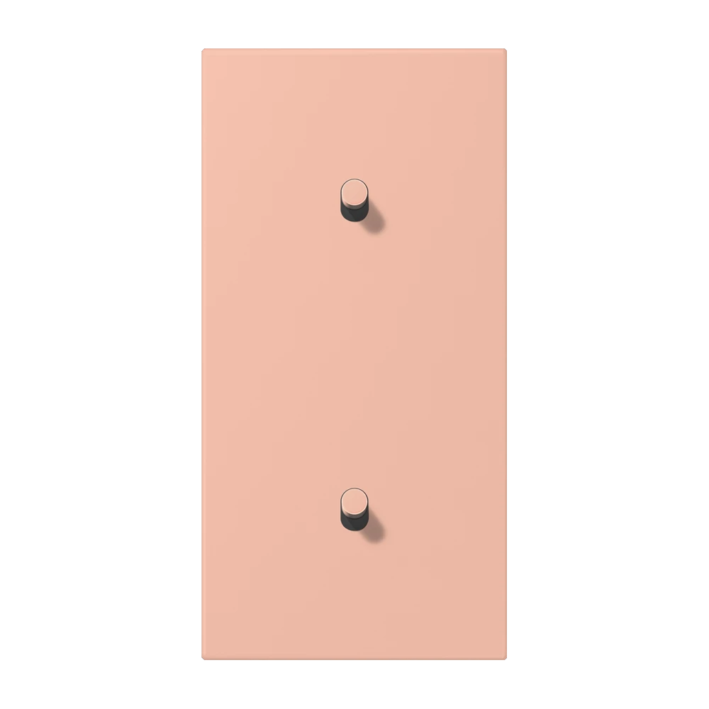 Centre plate with toggle lever "cylinder", 2 x 1 toggle lever, rose clair (32102)