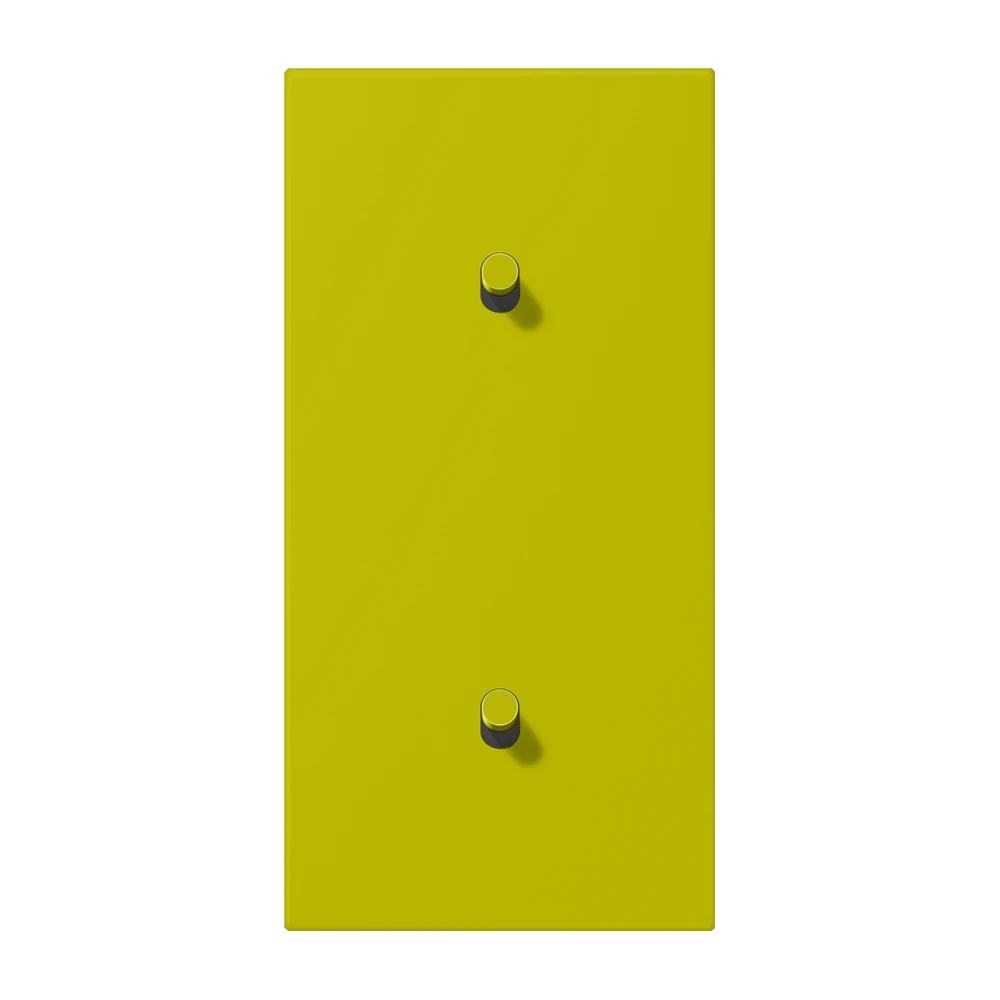 Centre plate with toggle lever "cylinder", 2 x 1 toggle lever, vert olive vif (4320F)