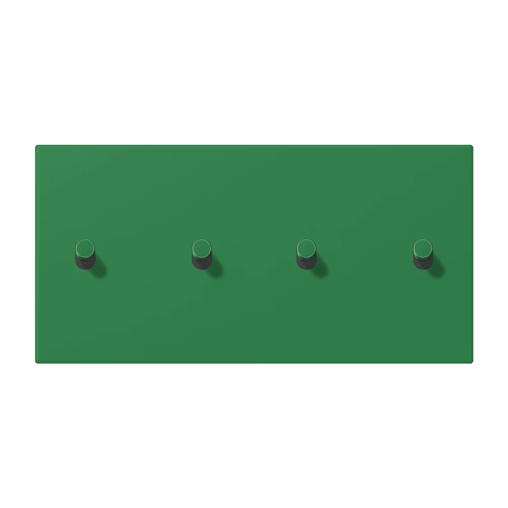 Centre plate with toggle lever "cylinder", 2 x 2 toggle levers, vert foncé (32050)