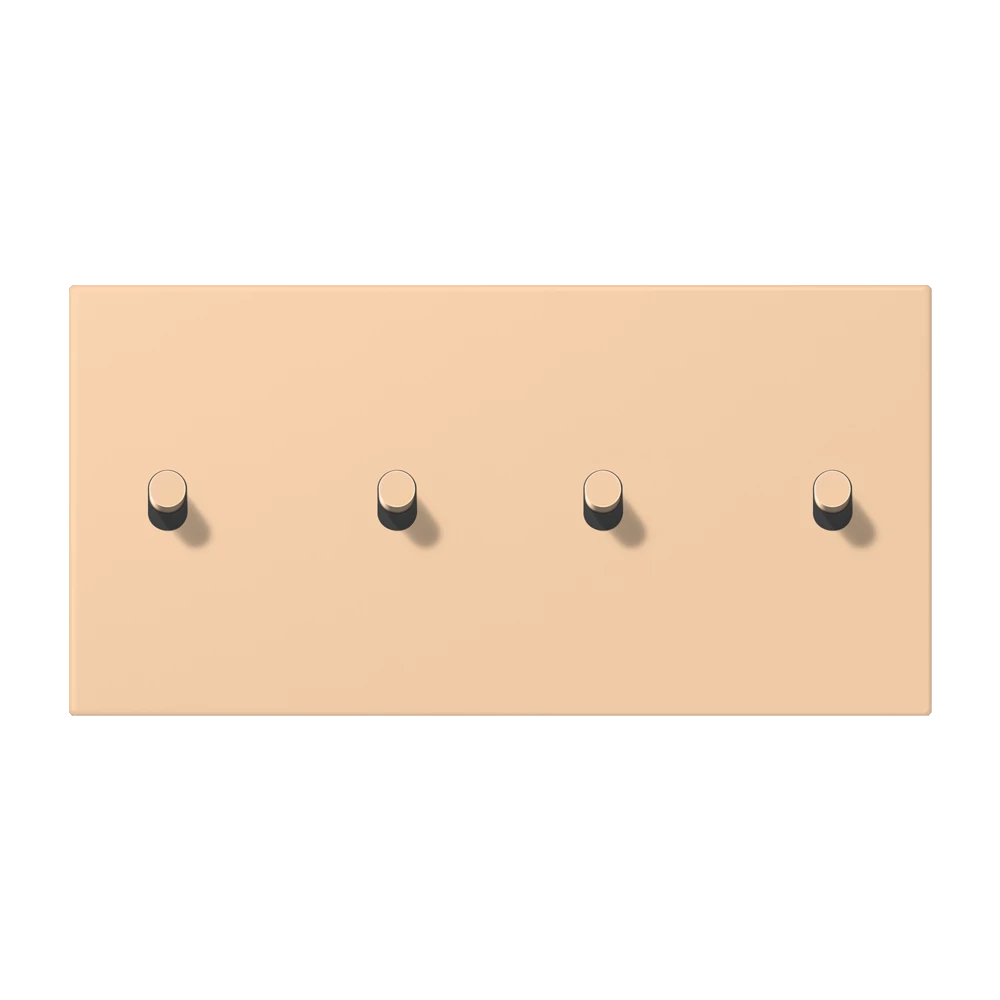 Centre plate with toggle lever "cylinder", 2 x 2 toggle levers, terre sienne claire 31 (32122)