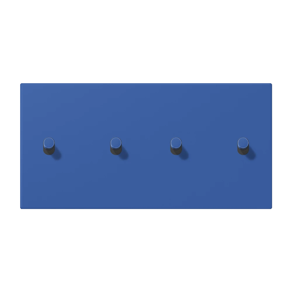 Centre plate with toggle lever "cylinder", 2 x 2 toggle levers, bleu outremer 59 (4320K)
