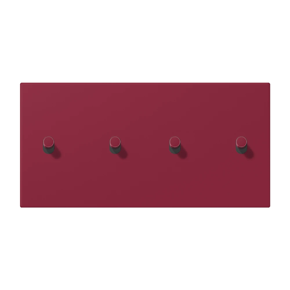 Centre plate with toggle lever "cylinder", 2 x 2 toggle levers, le rubis (4320M)