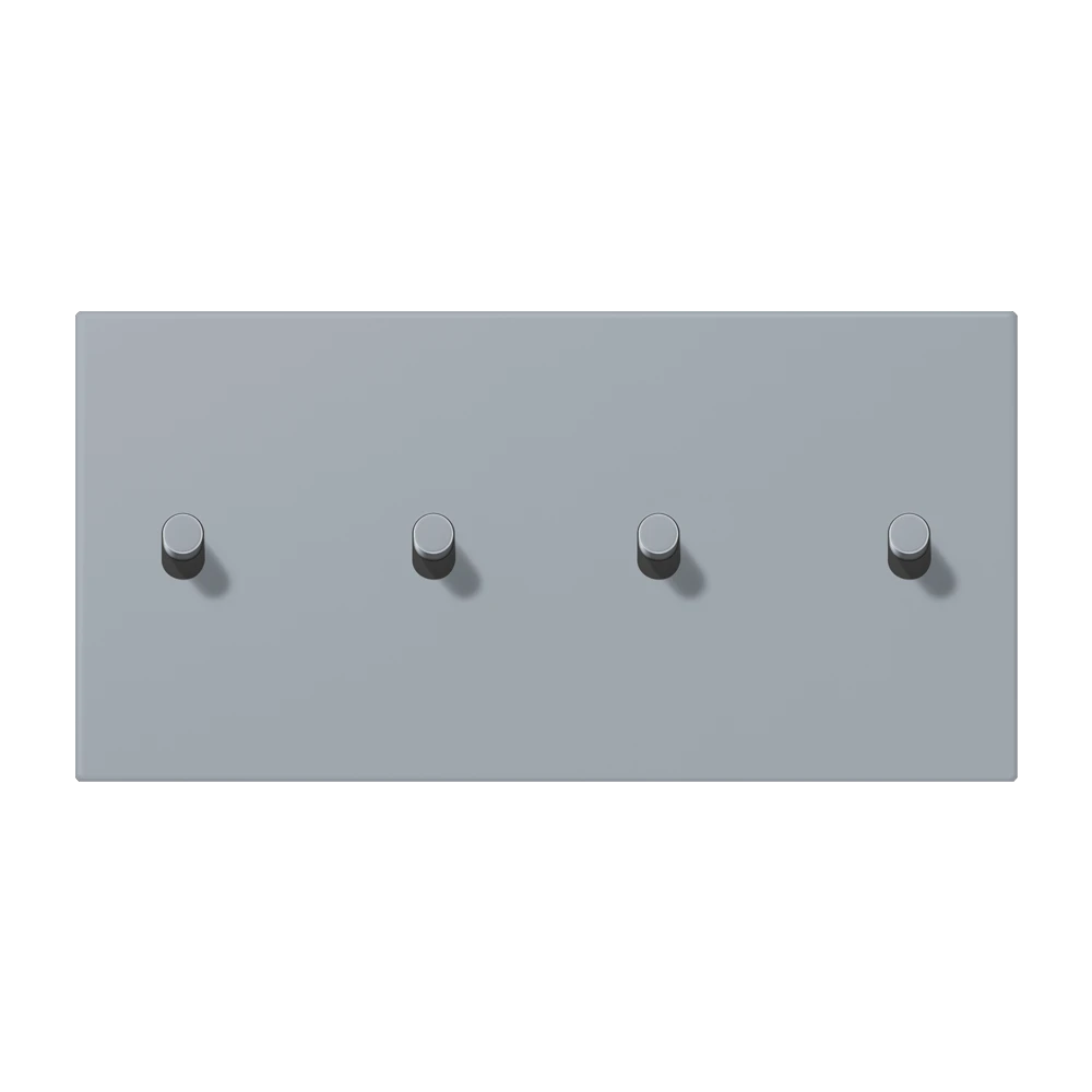 Centre plate with toggle lever "cylinder", 2 x 2 toggle levers, gris clair 59 (4320O)