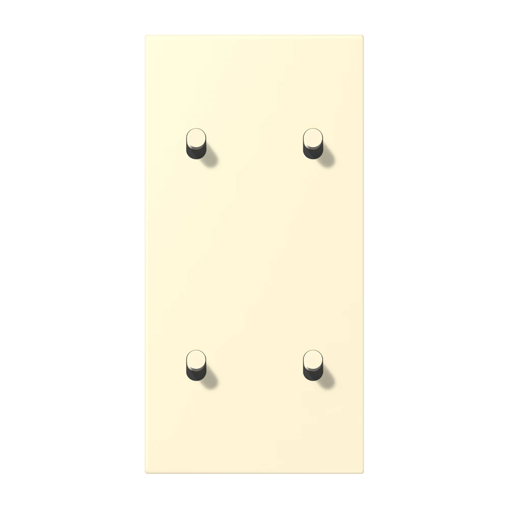 Centre plate with toggle lever "cylinder", 2 x 2 toggle levers, blanc (32001)