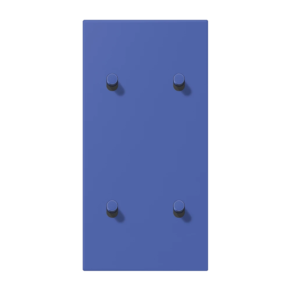 Centre plate with toggle lever "cylinder", 2 x 2 toggle levers, bleu outremer 31 (32020)