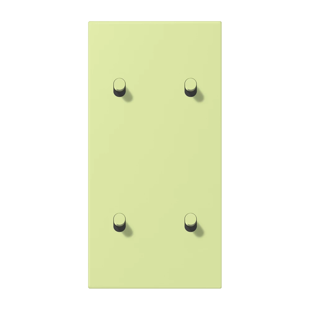 Centre plate with toggle lever "cylinder", 2 x 2 toggle levers, vert jaune clair (32053)