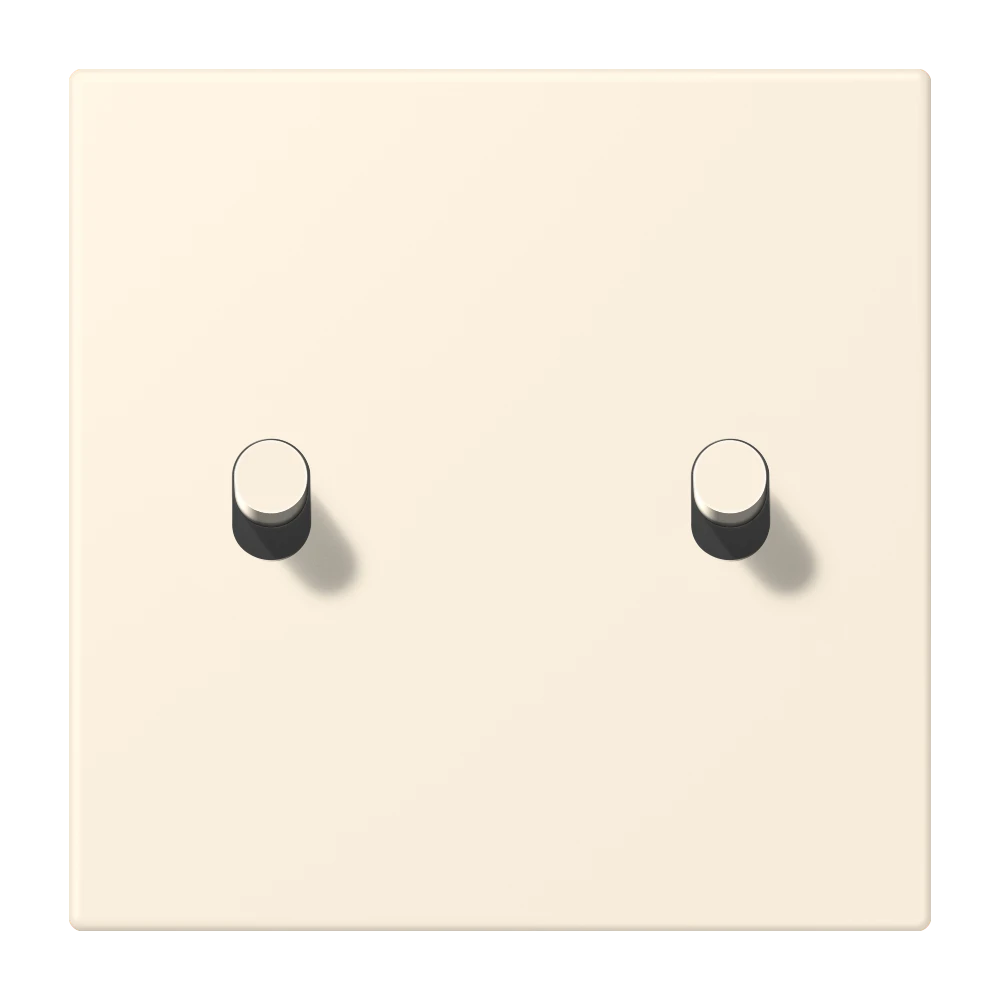 Abdeckung mit Kipphebel "Zylinder", 2 Kipphebel, blanc ivoire (4320B)