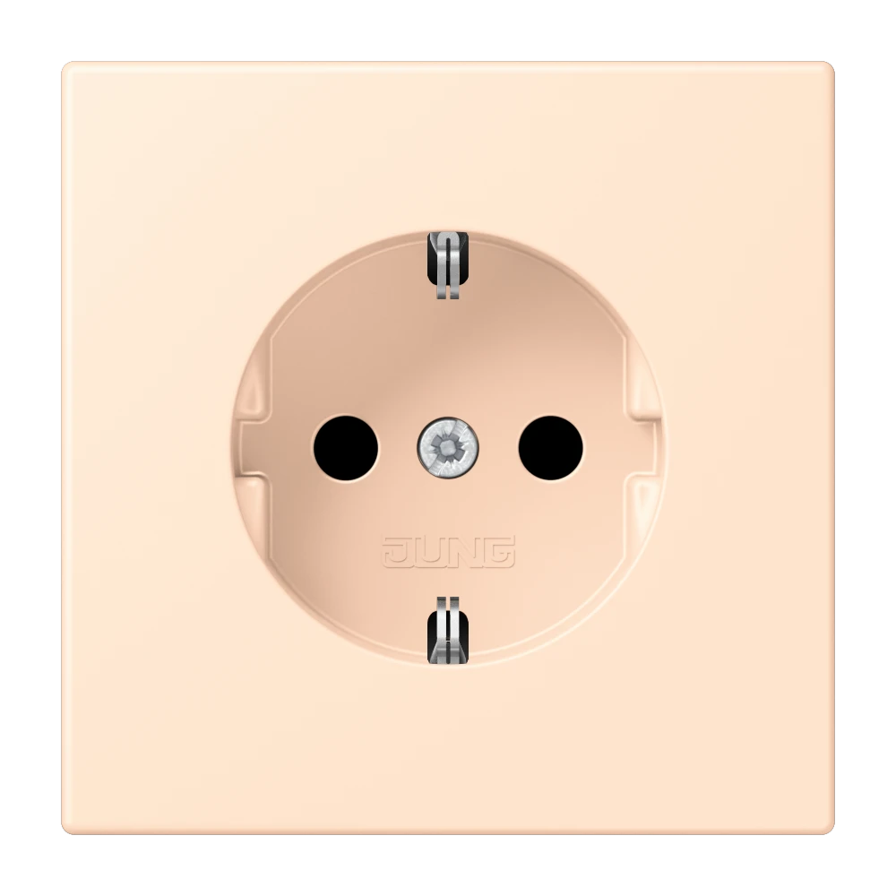 SCHUKO®-Steckdose, Duroplast lackiert, terre sienne pâle