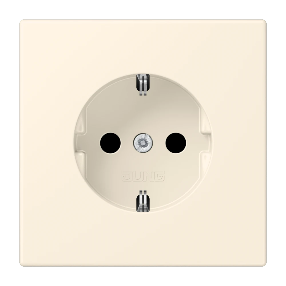 SCHUKO®-Steckdose, Duroplast lackiert, blanc ivoire