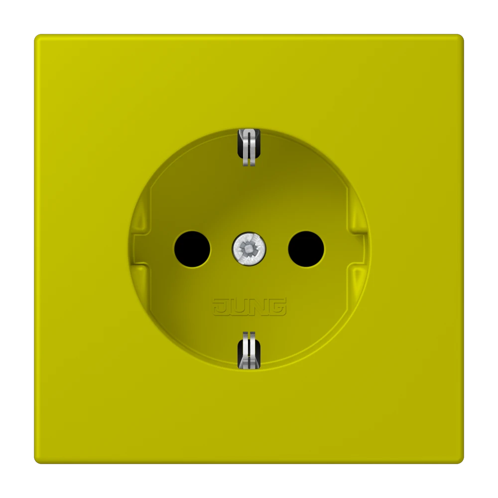 SCHUKO®-Steckdose, Duroplast lackiert, vert olive vif