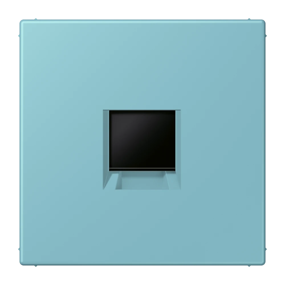 Abdeckung (gerastet) für Modular-Jack-Steckbuchsen, 1fach, UMA-CAT6A, RADIALL, Panduit, Assmann, céruléen moyen (32032)