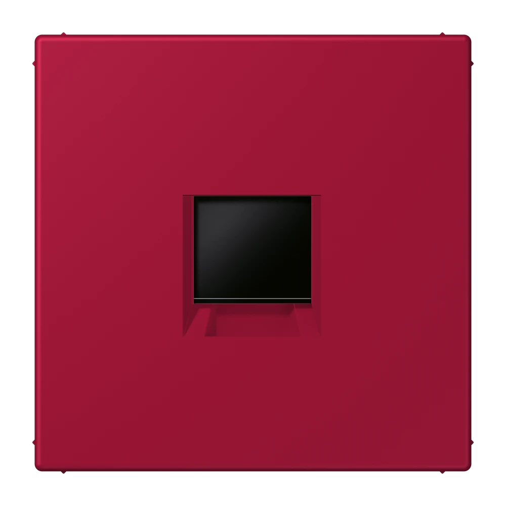Abdeckung (gerastet) für Modular-Jack-Steckbuchsen, 1fach, UMA-CAT6A, RADIALL, Panduit, Assmann, rouge carmin (32100)