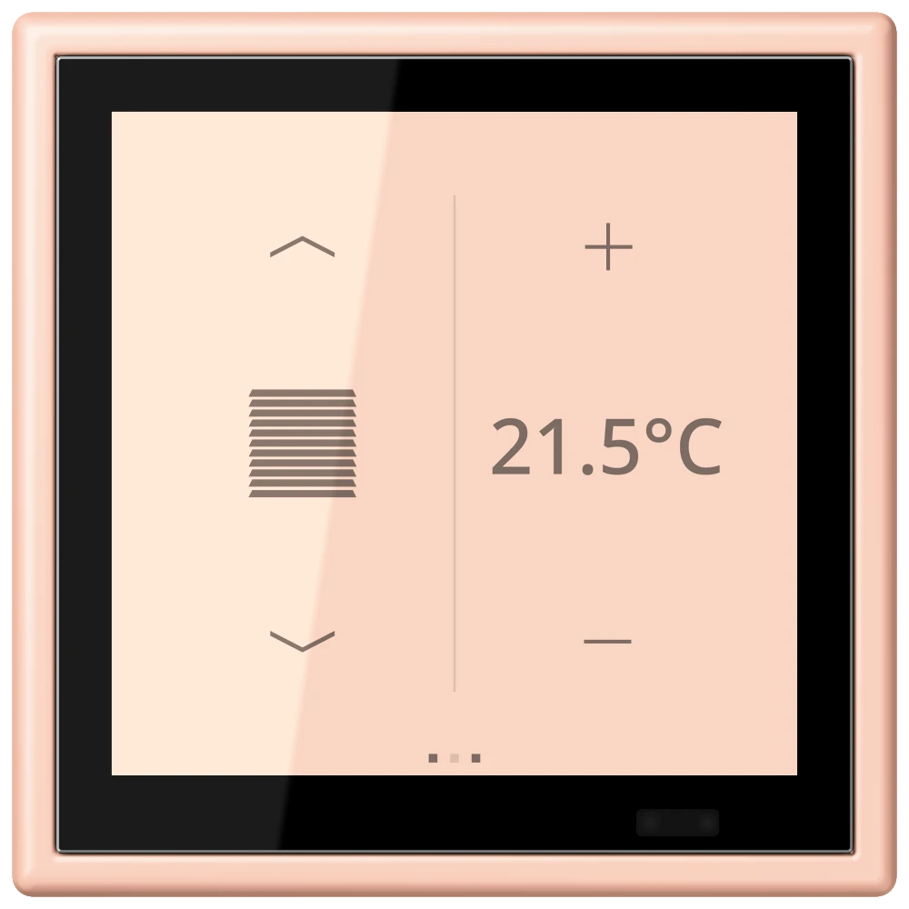 Controlador de zona KNX LS TOUCH com aro LS 990, Seguro, l’ocre rouge clair (32112)