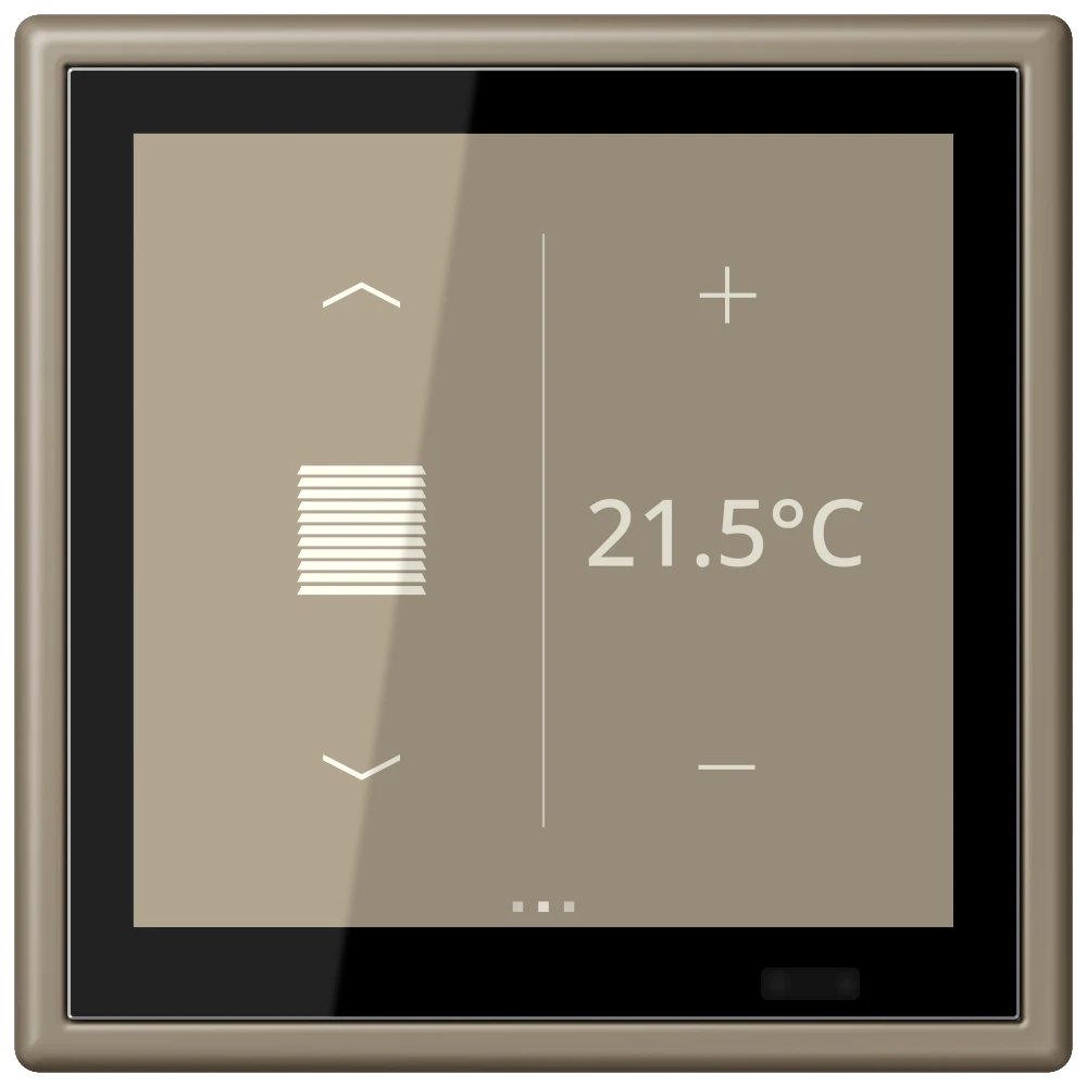 Controlador de zona KNX LS TOUCH com aro LS 990, Seguro, ombre naturelle moyenne (32141)