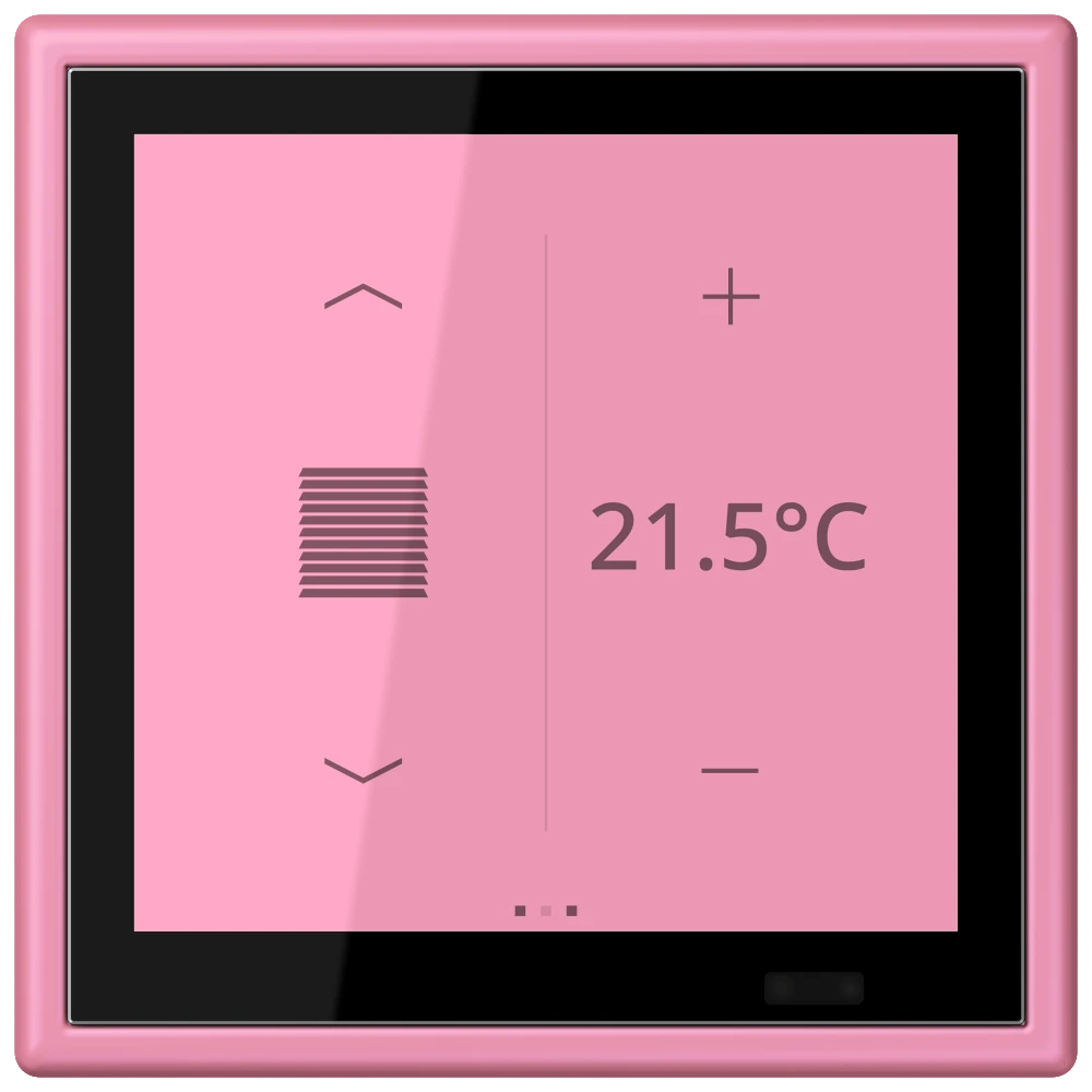 Controlador de zona KNX LS TOUCH com aro LS 990, Seguro, rose vif (4320C)