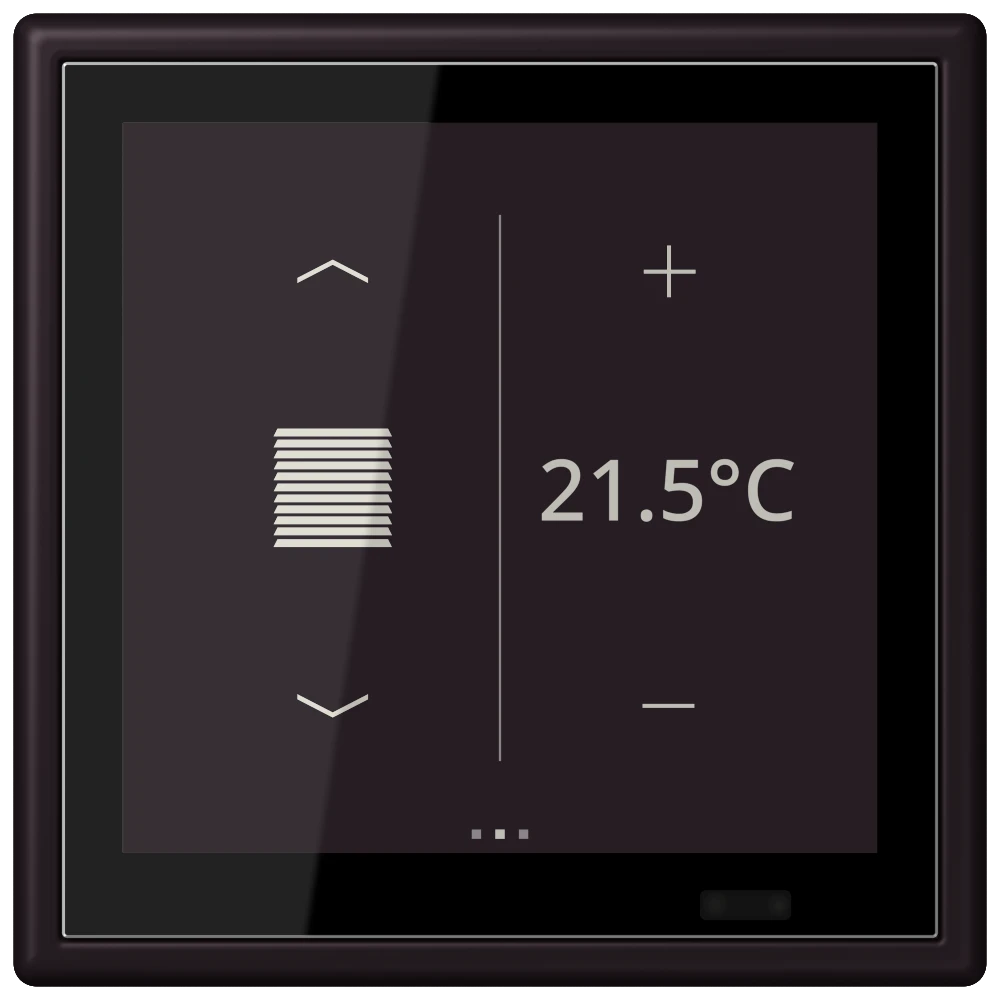 Controlador de zona KNX LS TOUCH com aro LS 990, Seguro, noir d'ivoire (4320E)