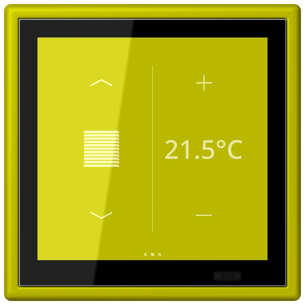 Controlador de zona KNX LS TOUCH com aro LS 990, Seguro, vert olive vif (4320F)