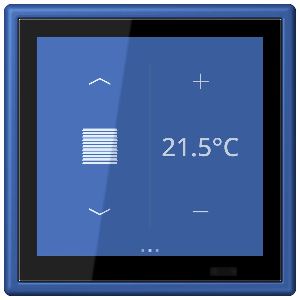 Controlador de zona KNX LS TOUCH com aro LS 990, Seguro, bleu outremer 59 (4320K)
