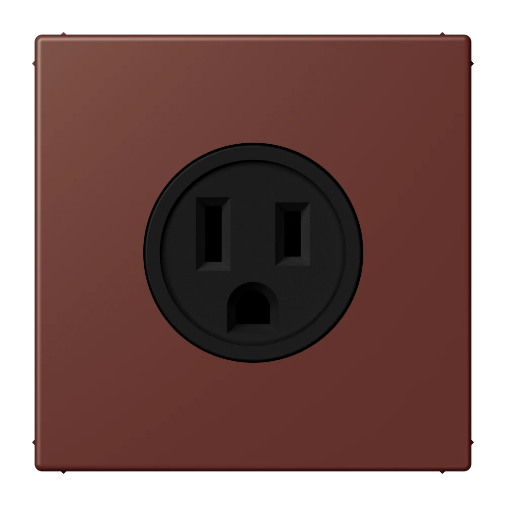 Steckdose, US-Norm NEMA, Schraubklemmen, Thermoplast lackiert, terre sienne brûlée 31