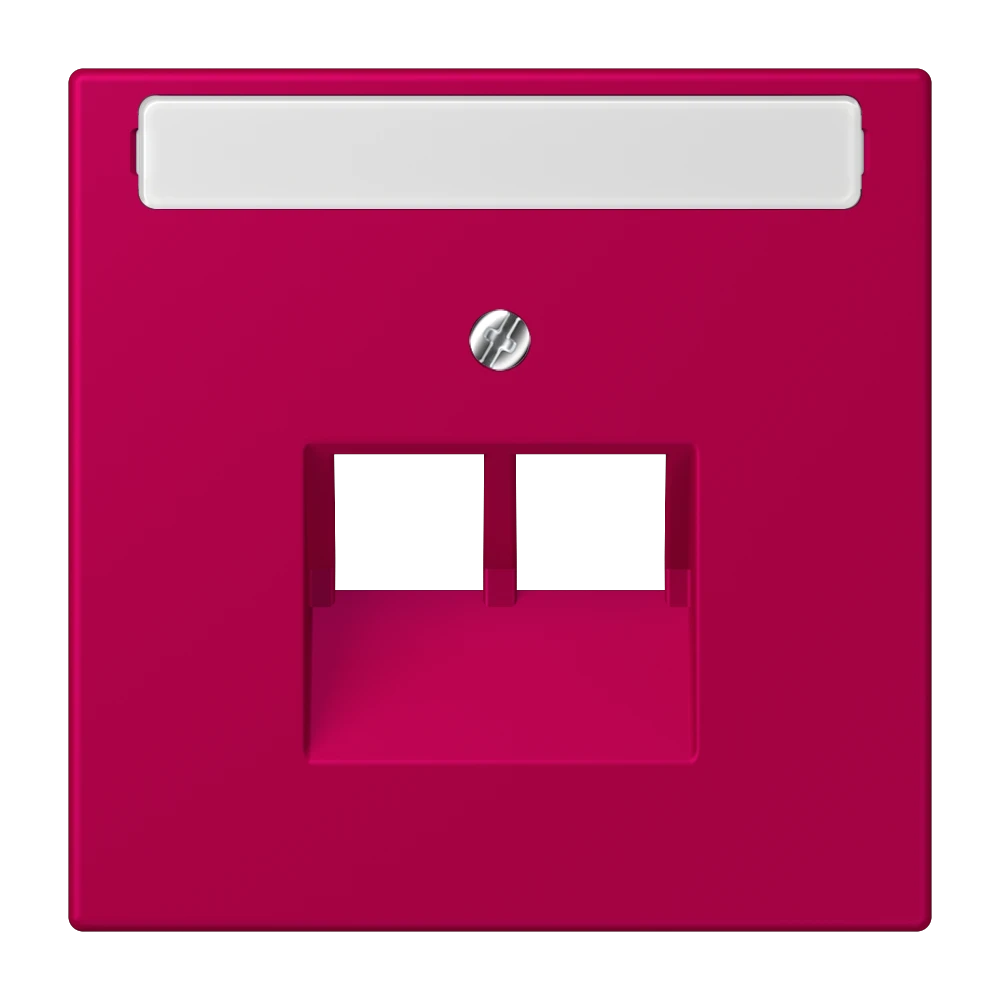 Centre plate for IAE/UAE sockets, 2 x 8-pole, rouge rubia (32101)