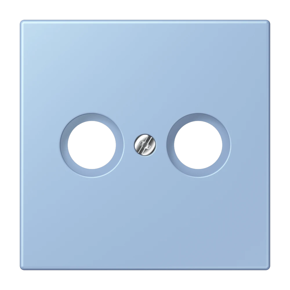 Centre plate 1-gang, for antenna outlet sockets, outremer moyen (32021)