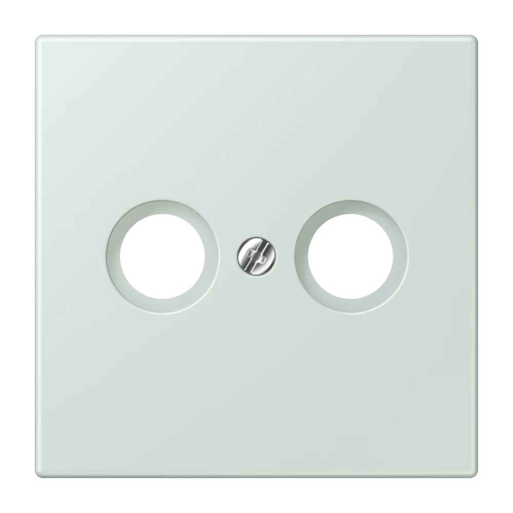 Centre plate 1-gang, for antenna outlet sockets, céruléen pâle (32034)