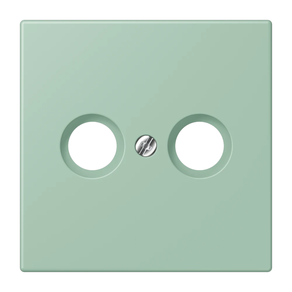 Centre plate 1-gang, for antenna outlet sockets, vert anglais clair (32041)