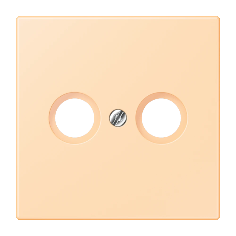 Centre plate 1-gang, for antenna outlet sockets, ocre (32060)