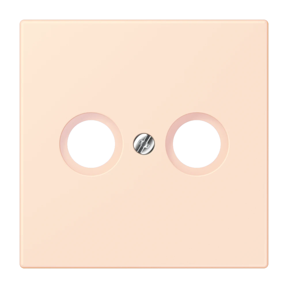 Centre plate 1-gang, for antenna outlet sockets, orange pâle (32082)