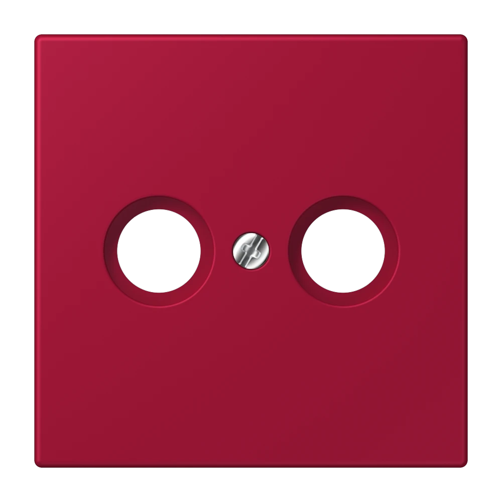 Centre plate 1-gang, for antenna outlet sockets, rouge carmin (32100)