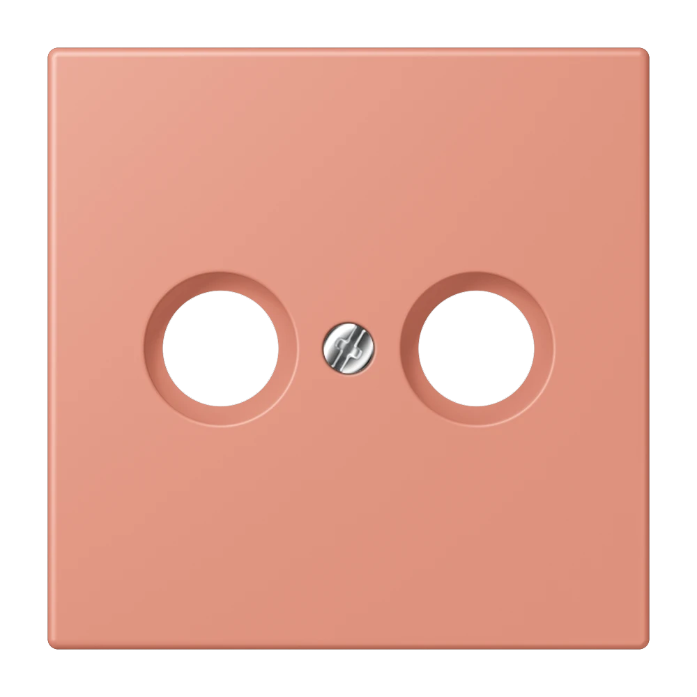 Centre plate 1-gang, for antenna outlet sockets, l’ocre rouge moyen (32111)