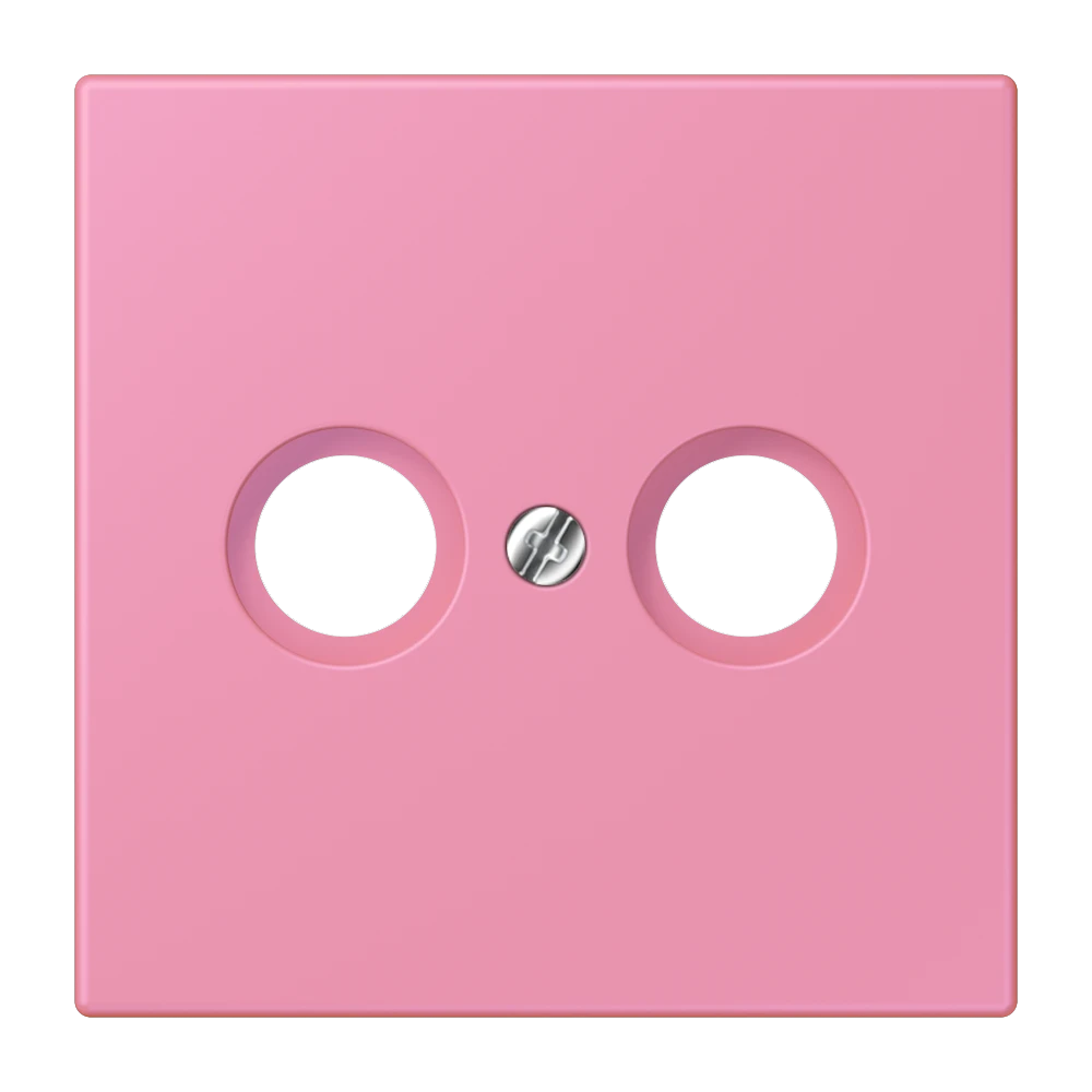 Centre plate 1-gang, for antenna outlet sockets, rose vif (4320C)