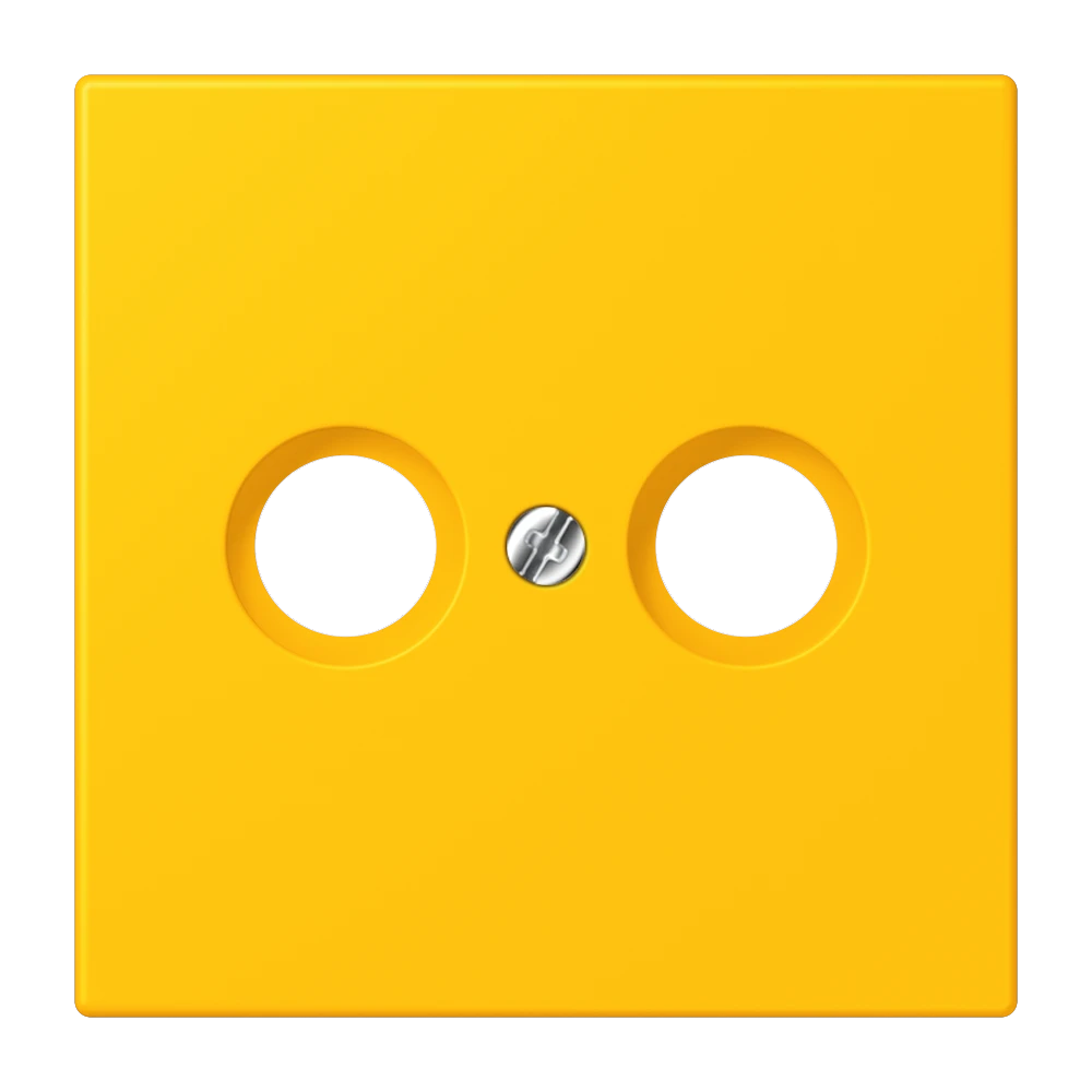 Centre plate 1-gang, for antenna outlet sockets, le jaune vif (4320W)