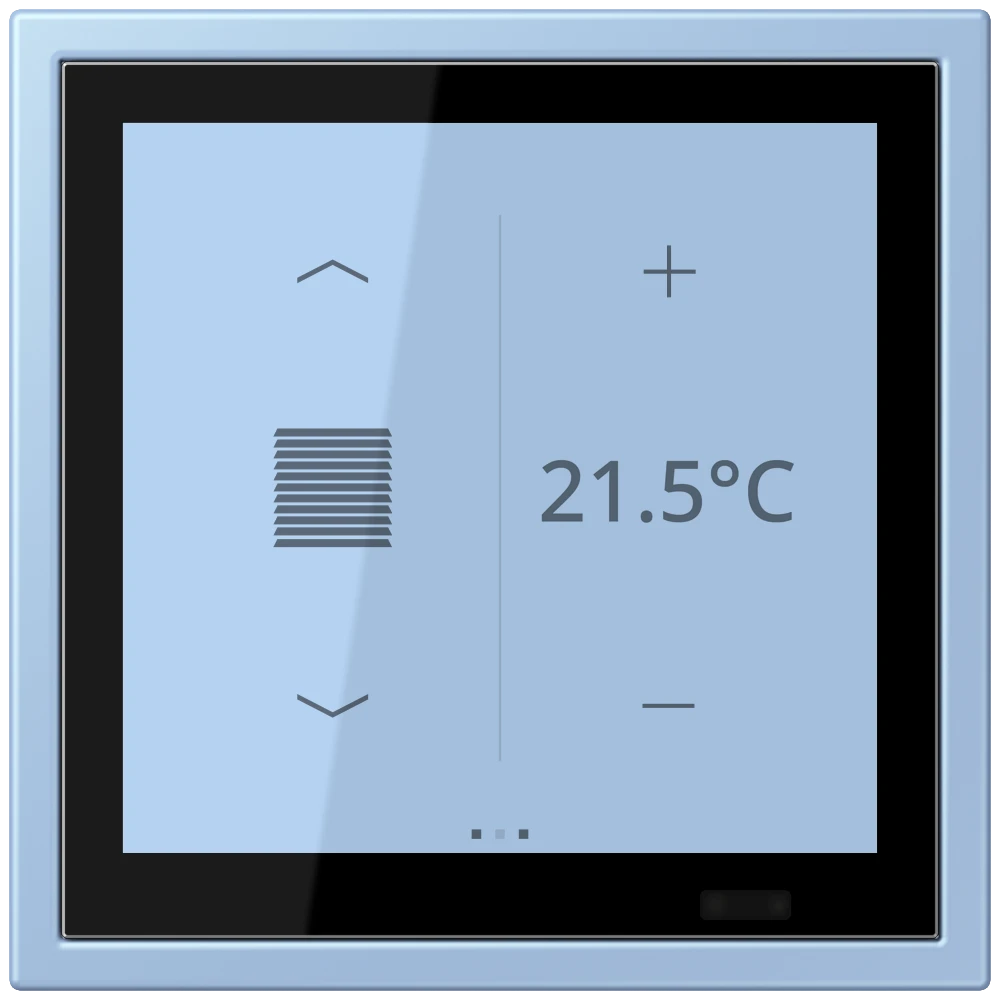 KNX room controller LS TOUCH with frame LS ZERO, Secure, outremer moyen (32021)