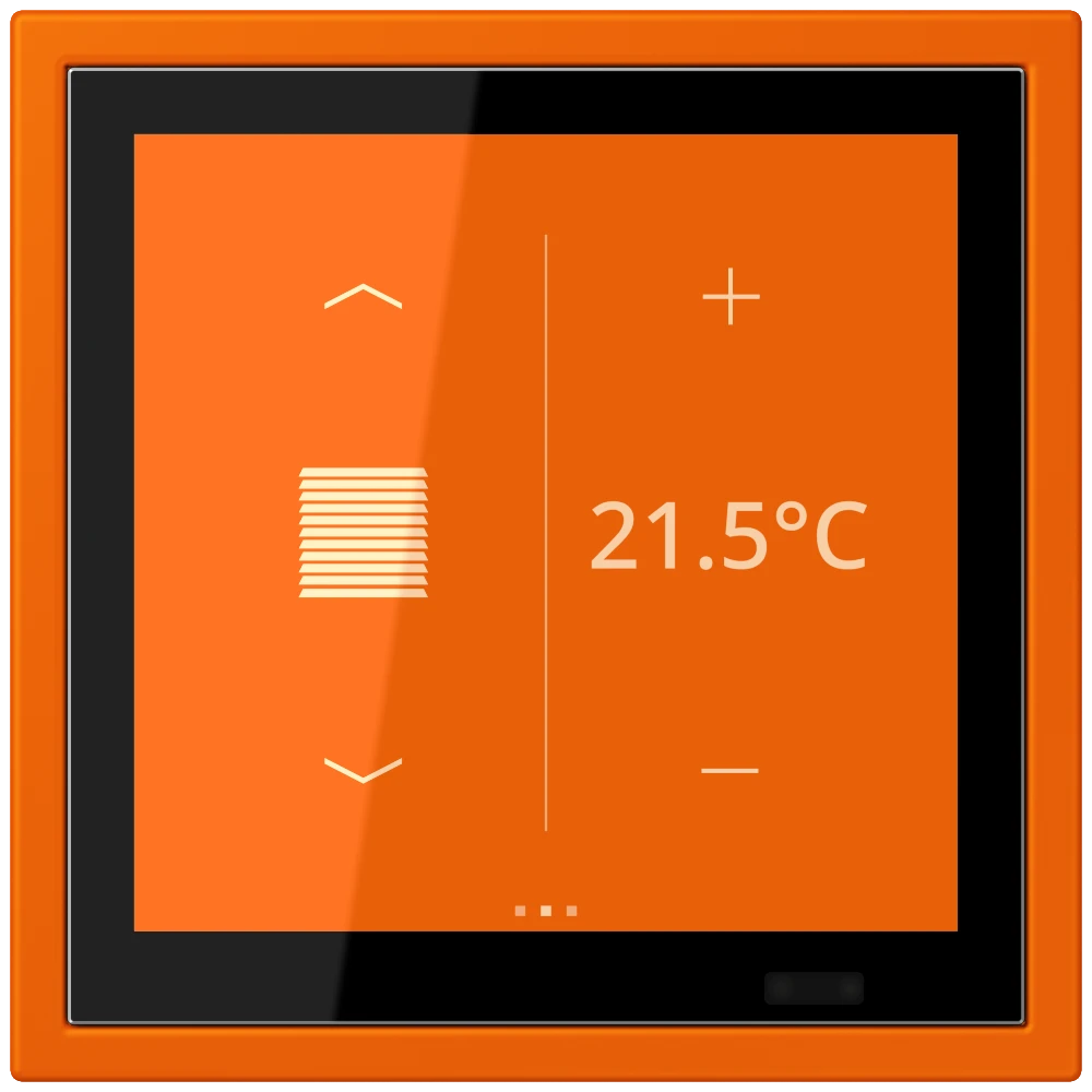 KNX room controller LS TOUCH with frame LS ZERO, Secure, orange (32080)