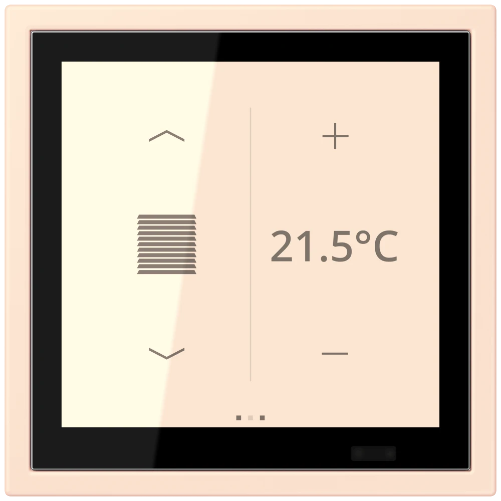 KNX room controller LS TOUCH with frame LS ZERO, Secure, orange pâle (32082)