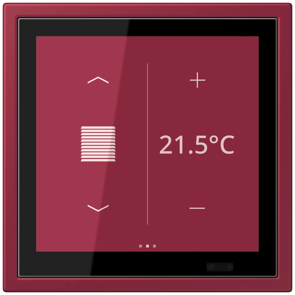 KNX room controller LS TOUCH with frame LS ZERO, Secure, le rubis (4320M)