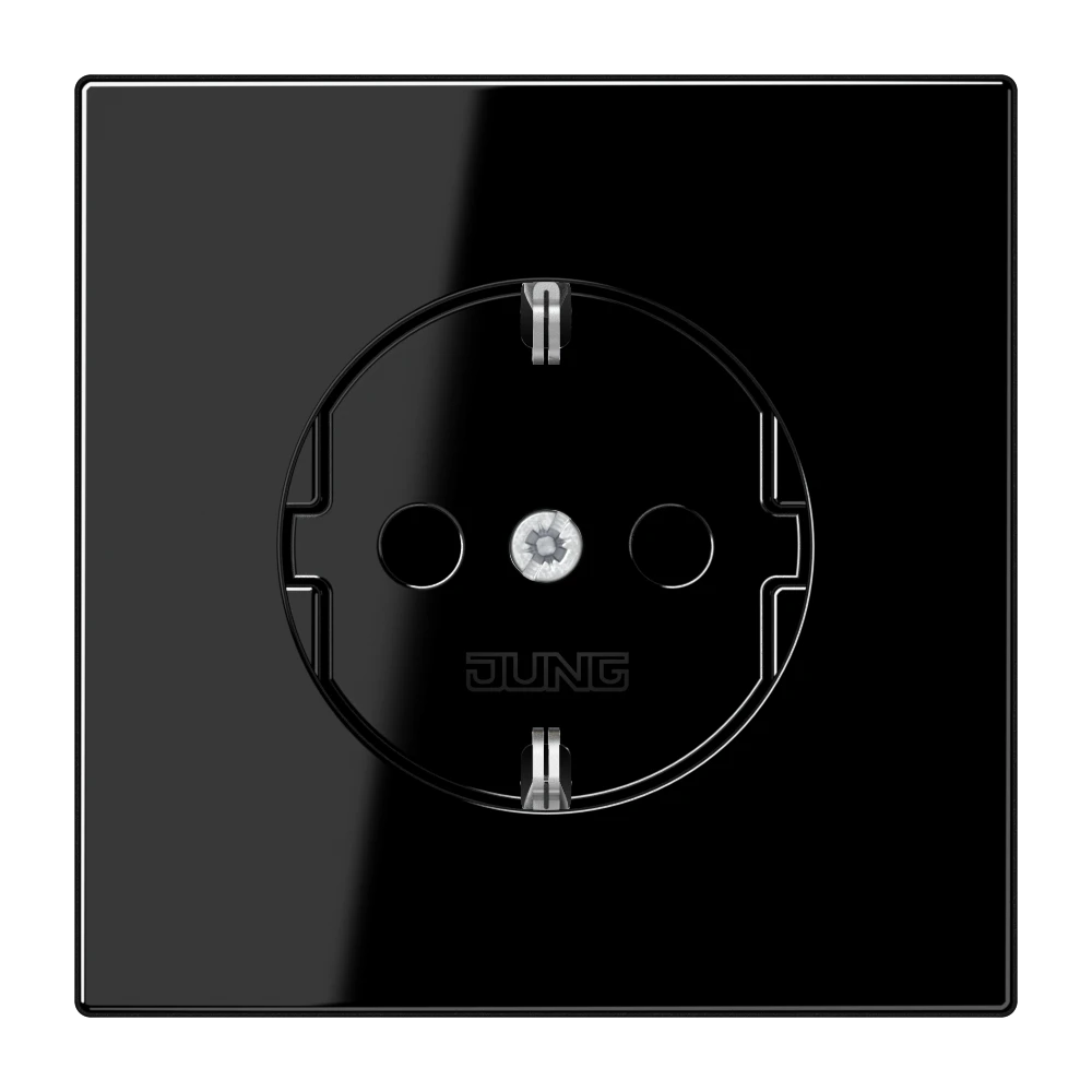 Enchufe SCHUKO®, Safety Plus, duroplástico, negro