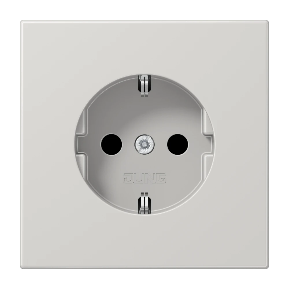 SCHUKO® socket, duroplastic, light grey