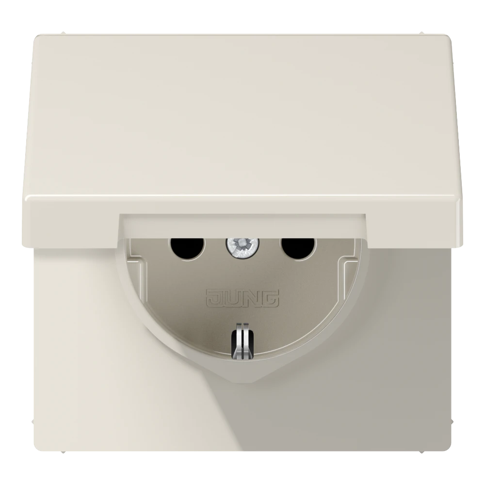 Enchufe SCHUKO®, conexión a tornillo, Safety Plus, duroplástico, blanco marfil