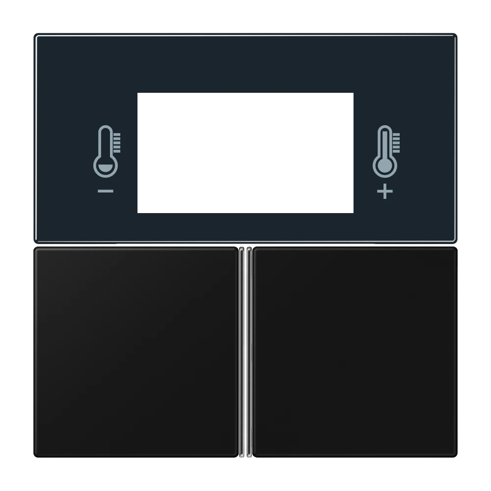 Cover kit 3-gang, F40 Room controller, matt graphite black