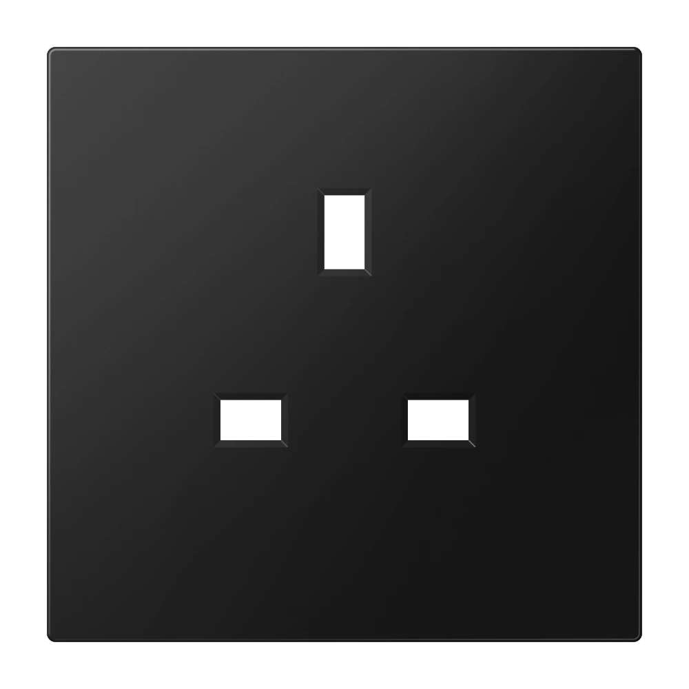 Centre plate for socket insert 521 G, thermoplastic lacquered, matt graphite black 