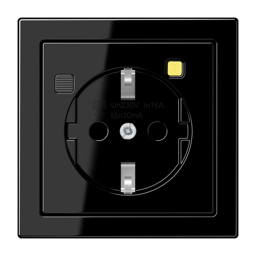 Presa con interruttore differenziale (RCD)  SCHUKO&reg, nero