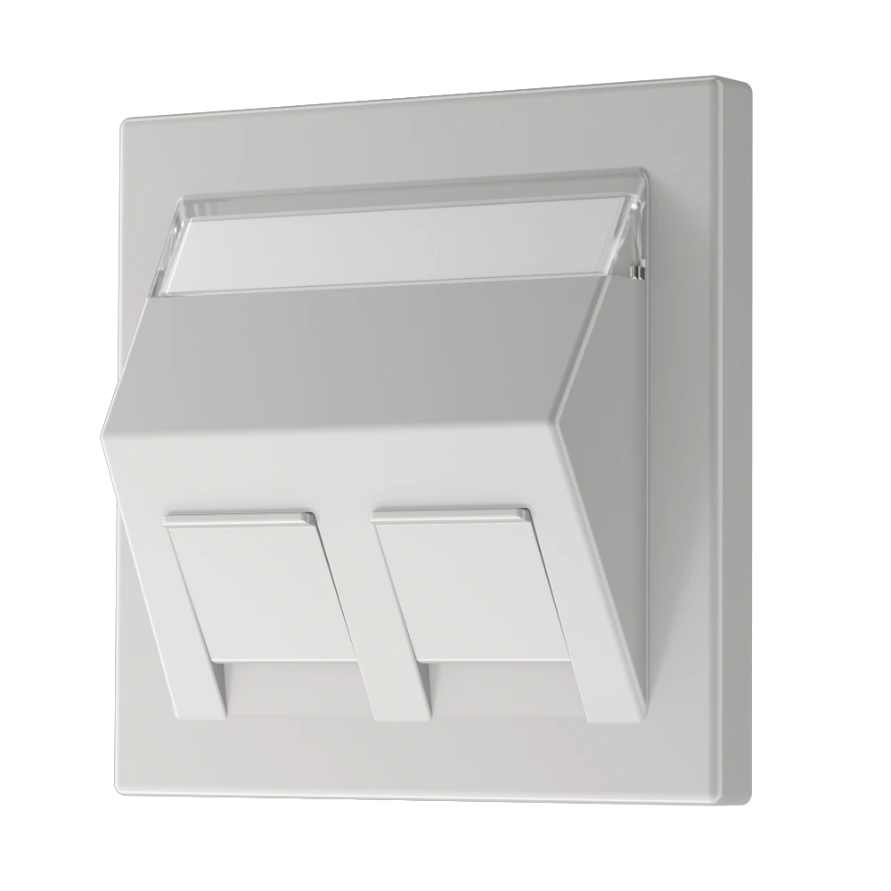 Centre plate for mounting adapter 30°, 2-gang, light grey
