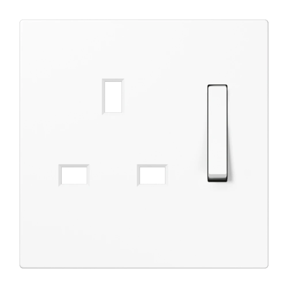 Centre plate for socket insert 571 G, thermoplastic, white